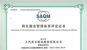 行业领先！上汽304am永利集团通过“两化融合”管理体系评定！